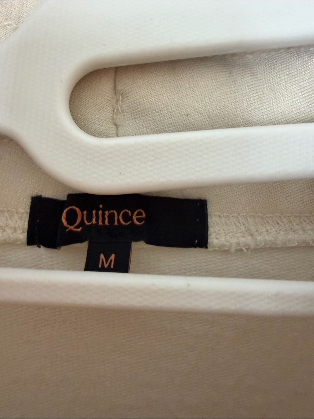 Quince Ivory Funnel Neck Pullover Sweatshirt Women’s Medium Soft Cozy Minimalist - Picture 7 of 7